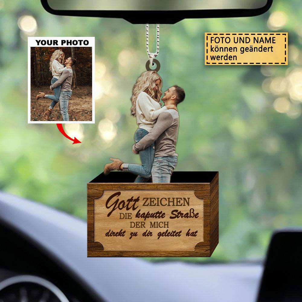 Personalisiertes Auto-Hängeornament – Geschenk für Paare – sandygift