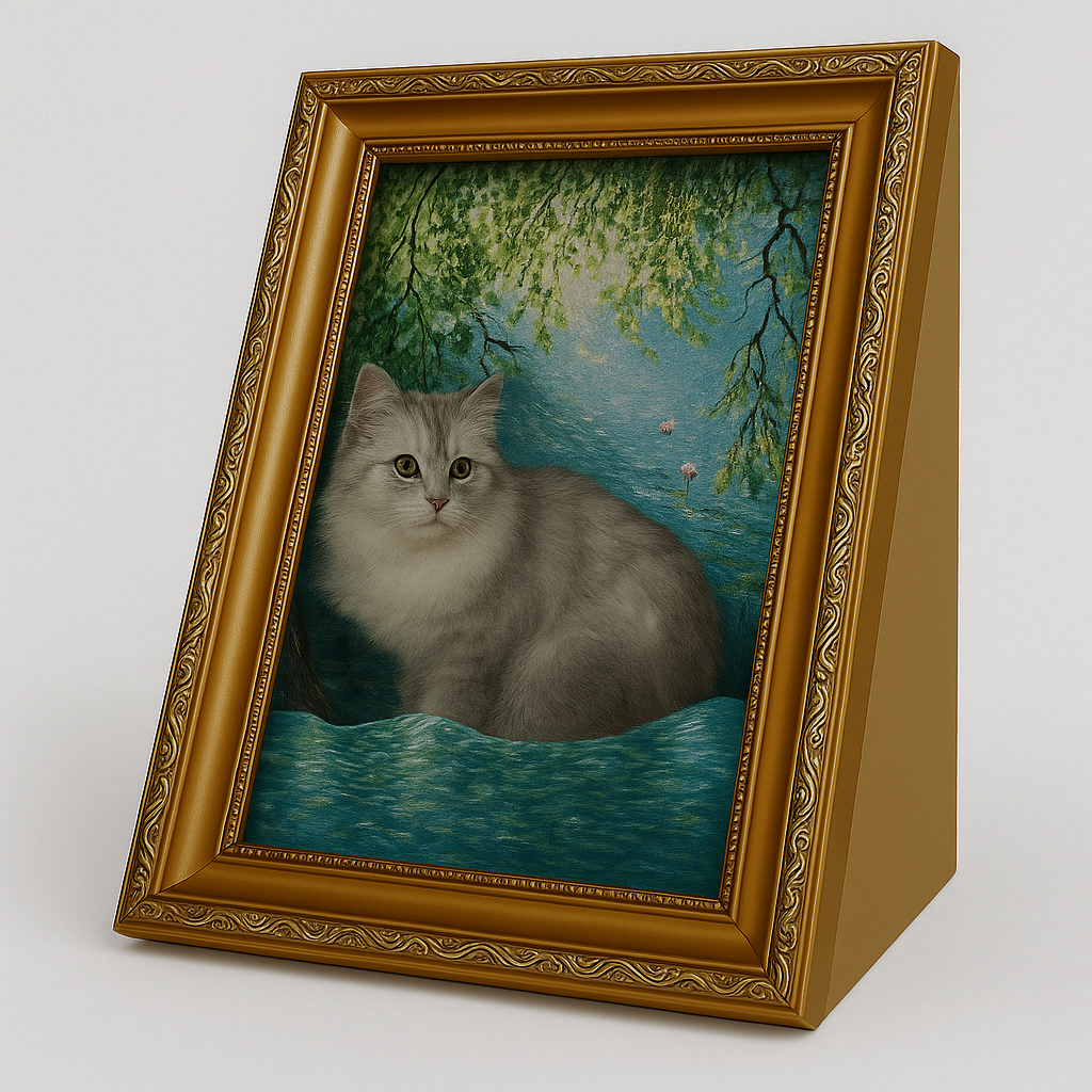 🖼️ Maison pour chat dans des peintures célèbres — Lit pour chat de style peinture à l'huile Décoration créative pour la maison