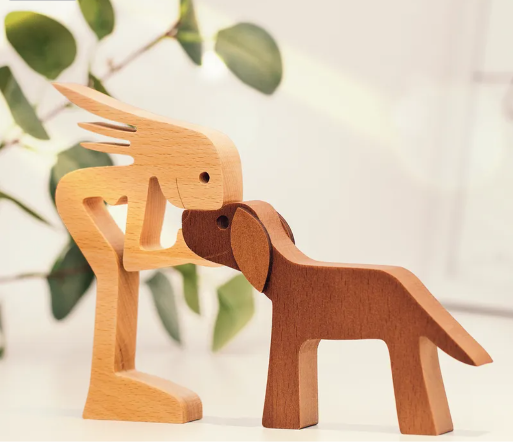 Gepersonaliseerde op maat gemaakte houten huisdiergravures - De liefde tussen jou en je harige vriendund Ihrem Fellfreund