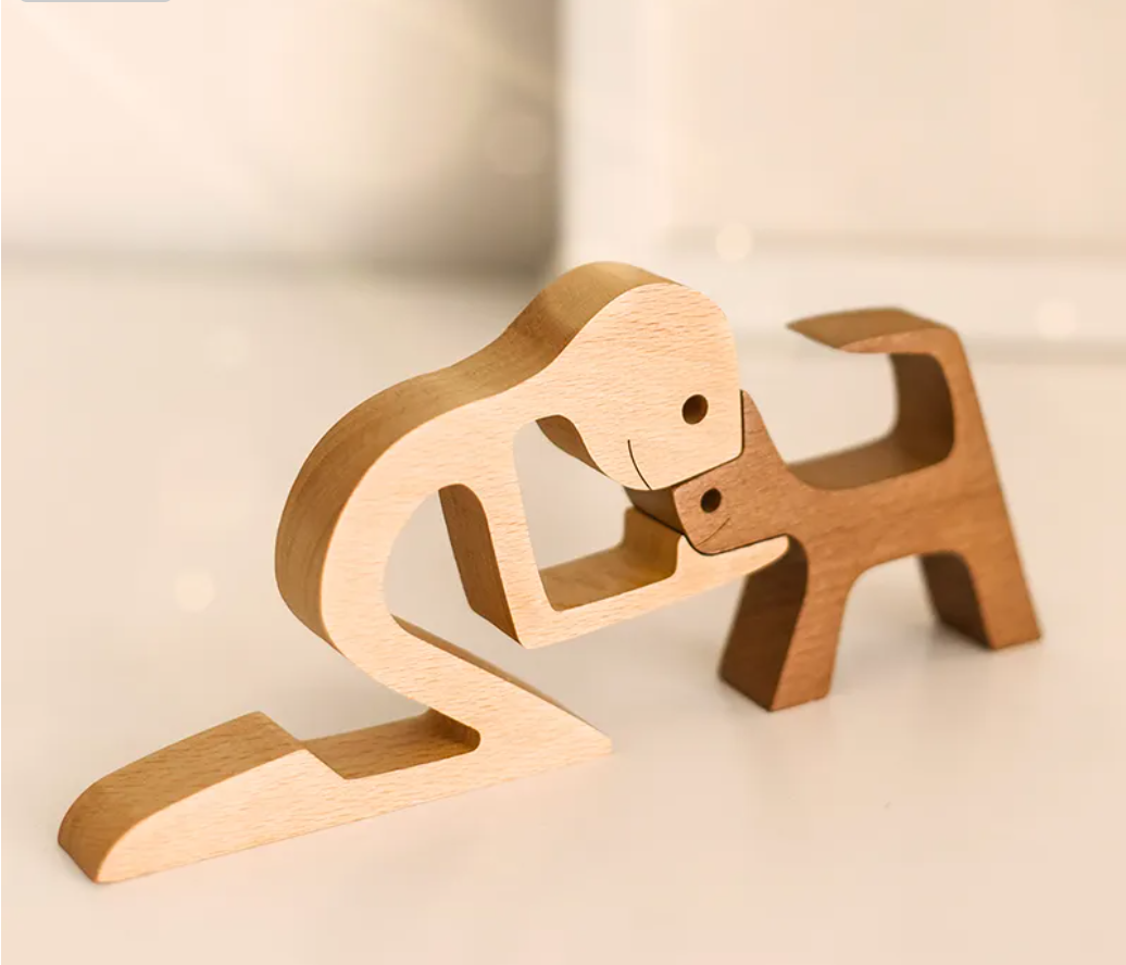 Gepersonaliseerde op maat gemaakte houten huisdiergravures - De liefde tussen jou en je harige vriendund Ihrem Fellfreund