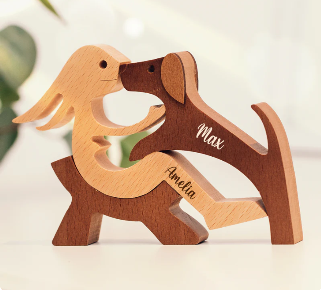 Gepersonaliseerde op maat gemaakte houten huisdiergravures - De liefde tussen jou en je harige vriendund Ihrem Fellfreund