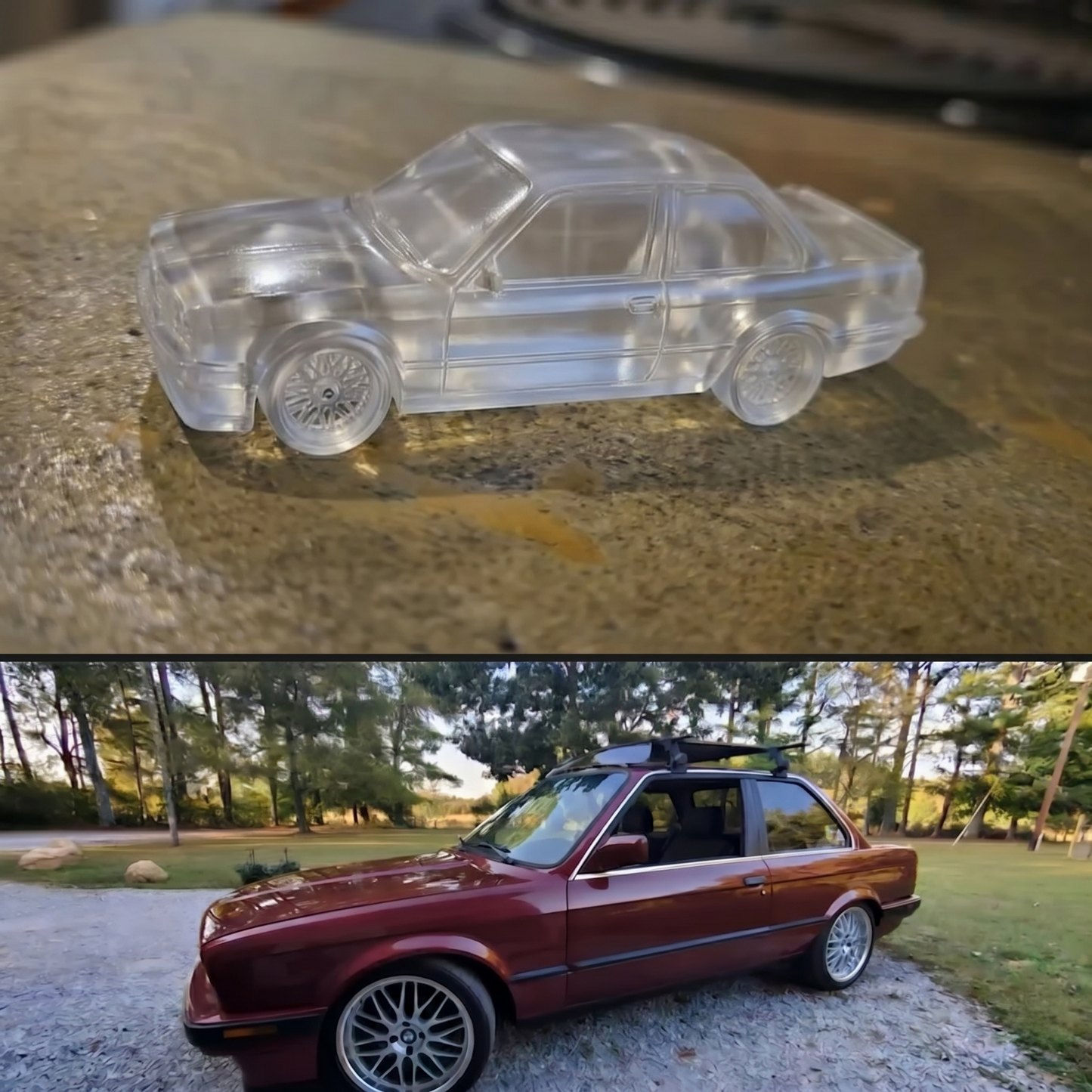 Individuelles Modell meines Autos, handgefertigte Fahrzeugskulptur, Geschenk für Autoliebhaber