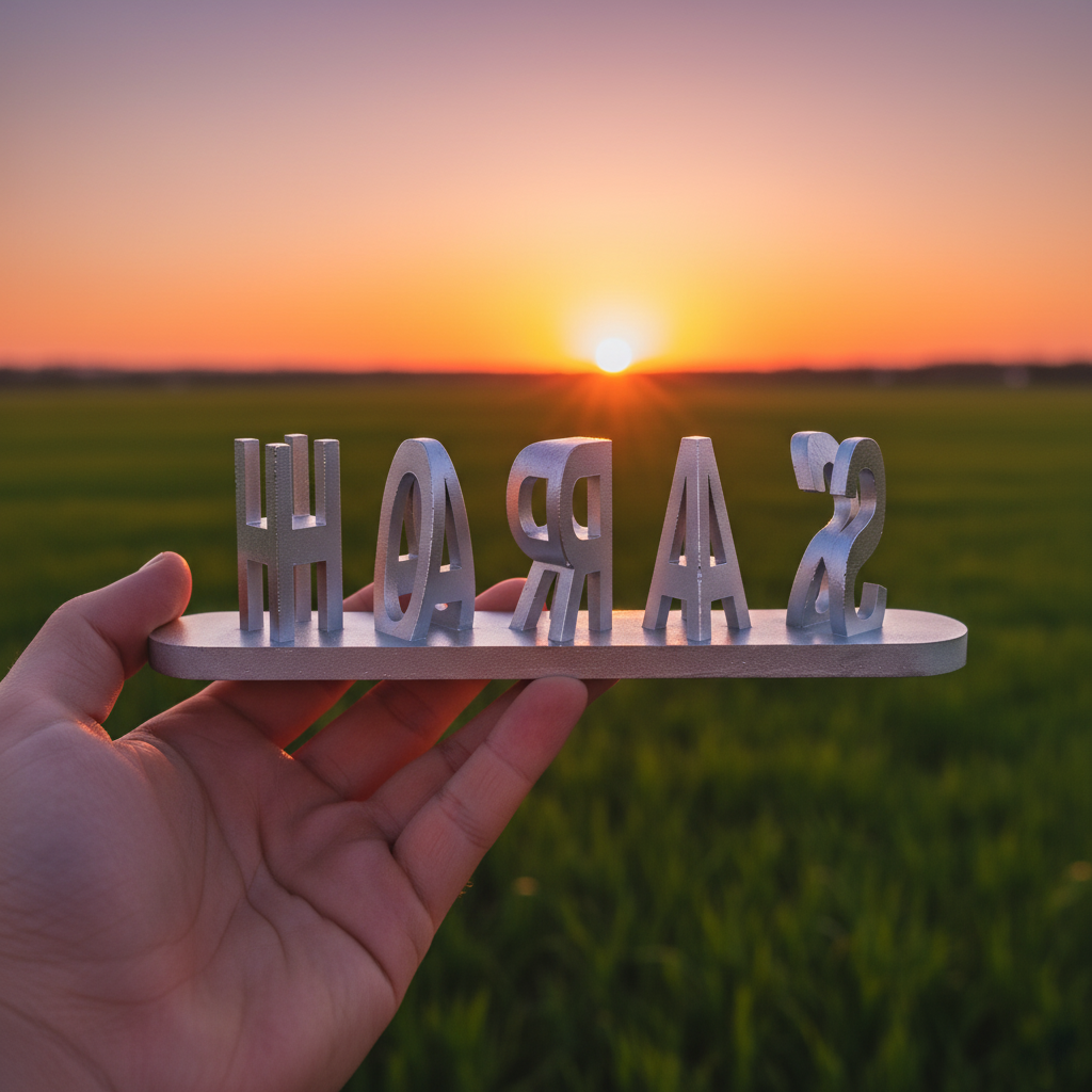 Double nom Illusion Love imprimé en 3D comme cadeaux doux