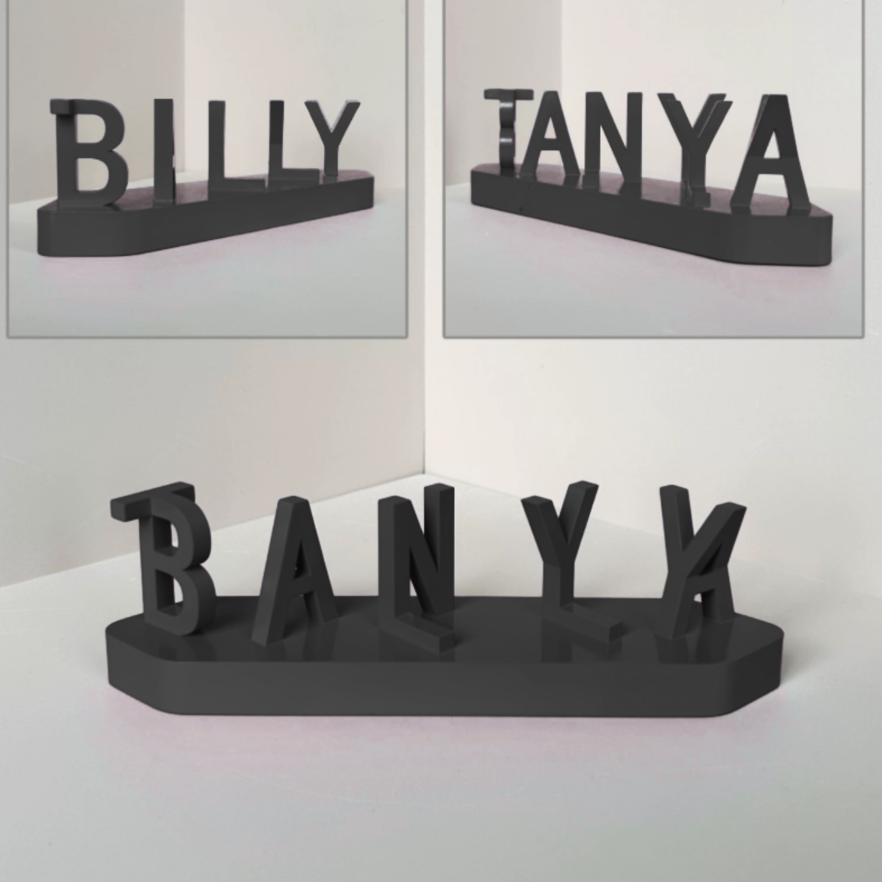 Liebe aus zwei Namen – 3D Geschenkidee