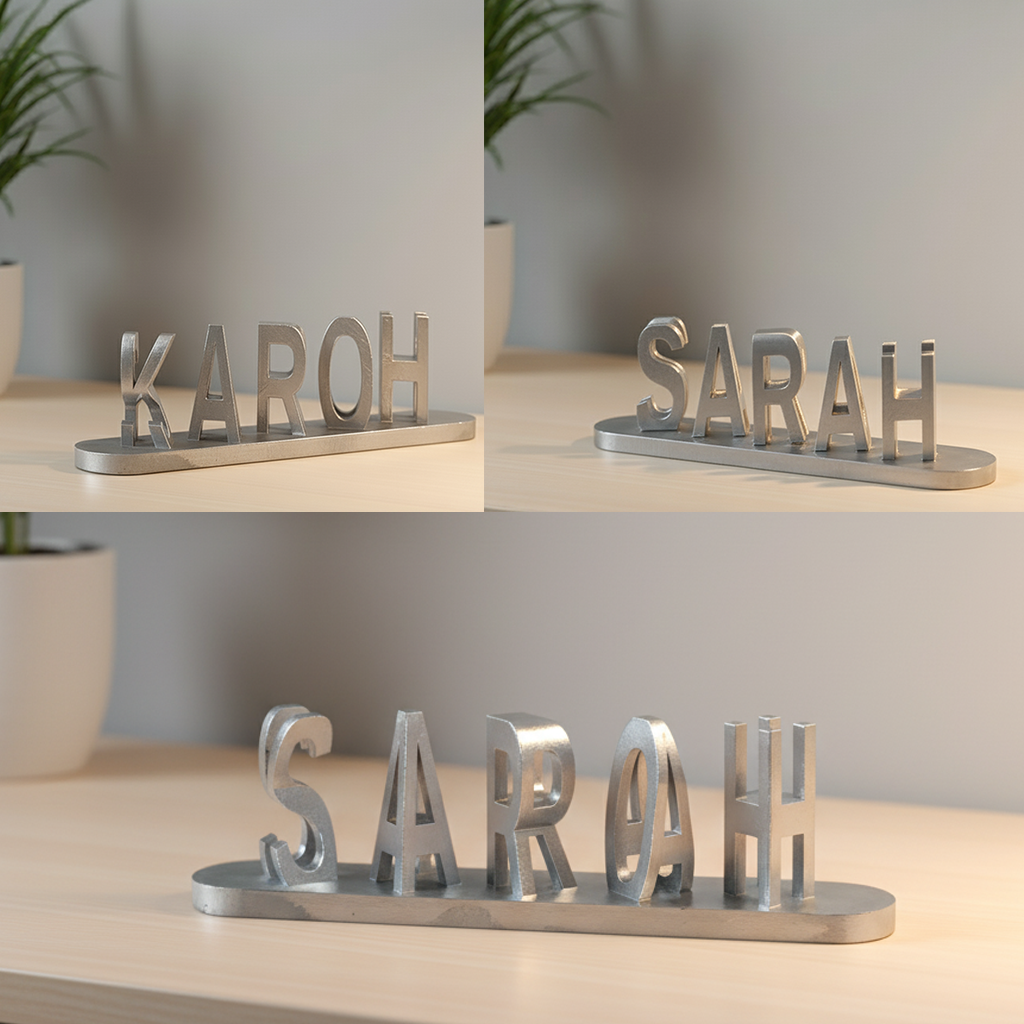 Doppio nome Illusion Love stampato in 3D come dolce regalo