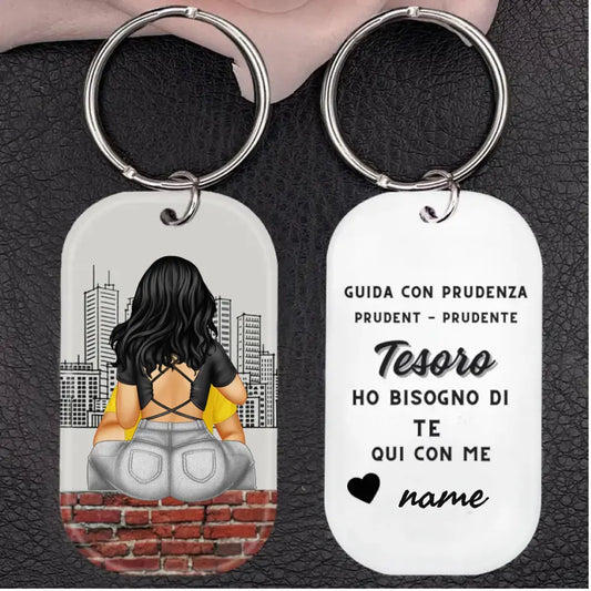 Guida in sicurezza portachiavi con nome