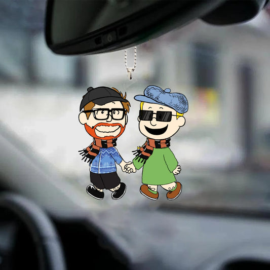 Hand in Hand Paar-Personalisierter Schlüsselanhänger