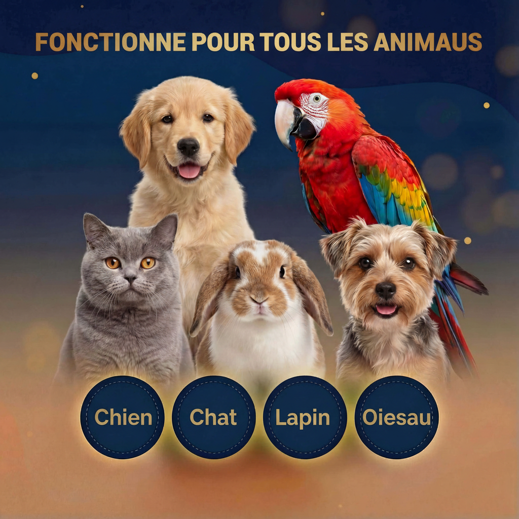Coffret souvenir holographique personnalisé pour animaux de compagnie
